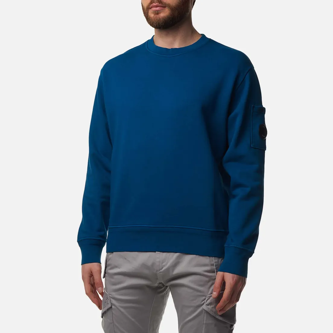 C.P. Company Мужская толстовка Cotton Diagonal Fleece Lens Resist Dyed