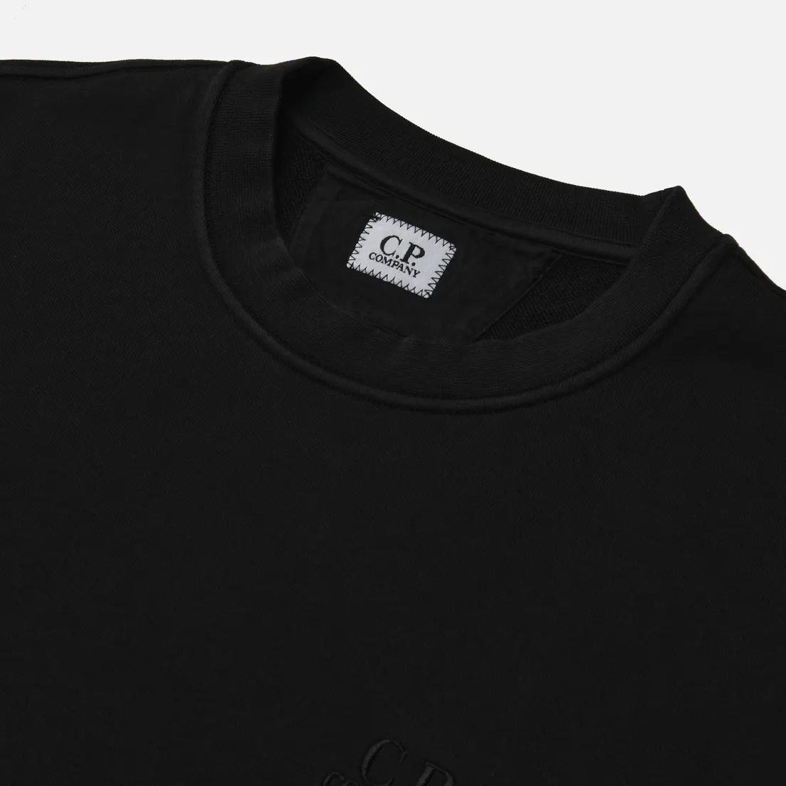 C.P. Company Мужская толстовка Cotton Diagonal Fleece Logo Garment Dyed