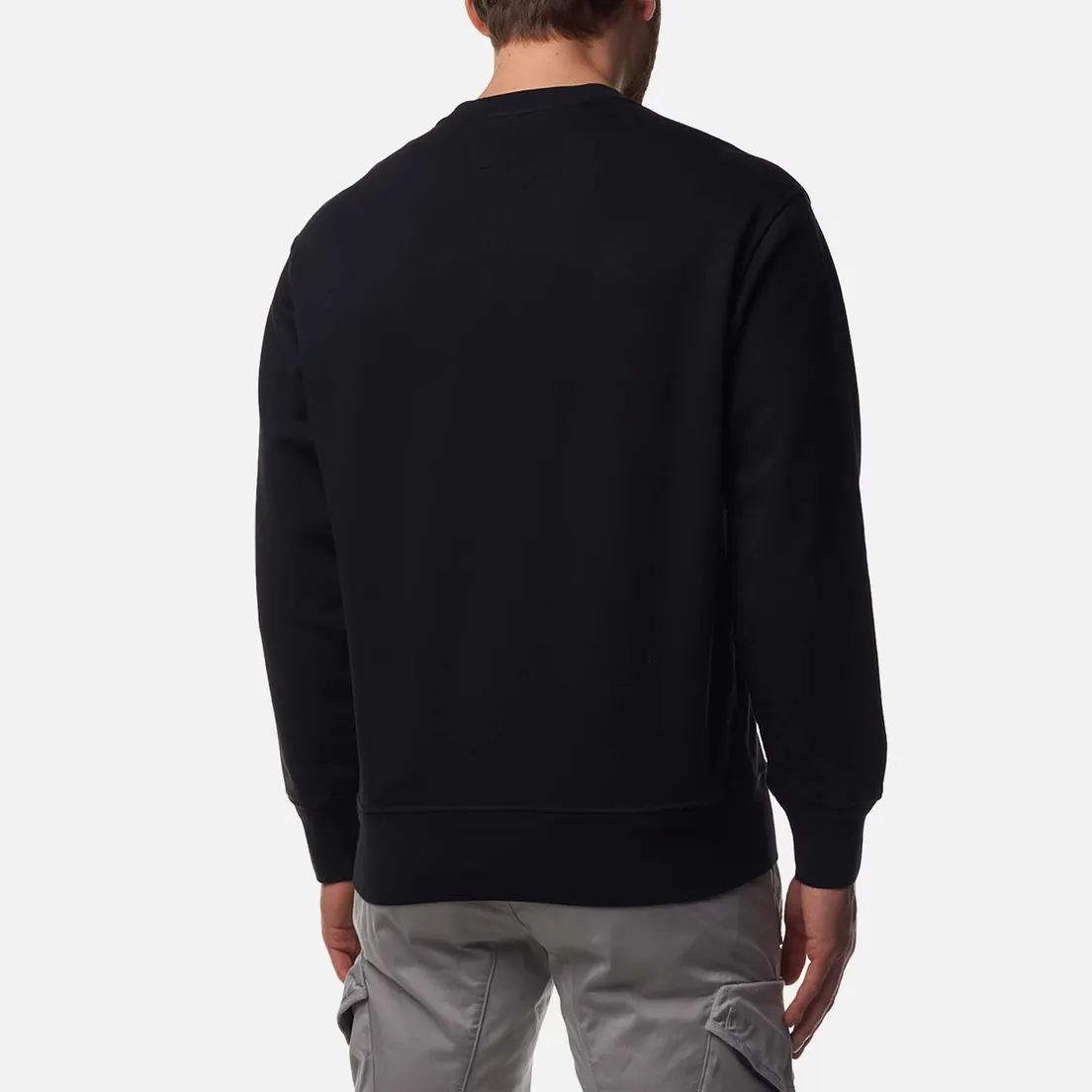 C.P. Company Мужская толстовка Cotton Diagonal Fleece Logo Garment Dyed