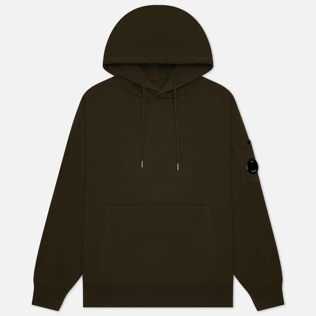 C.P. Company Мужская толстовка Cotton Diagonal Fleece Lens Hoodie Garment Dyed