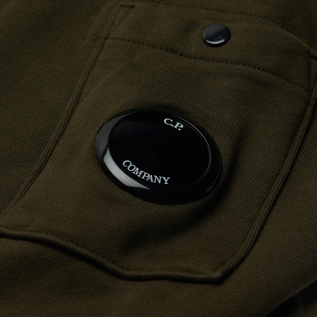 C.P. Company Мужская толстовка Cotton Diagonal Fleece Lens Hoodie Garment Dyed