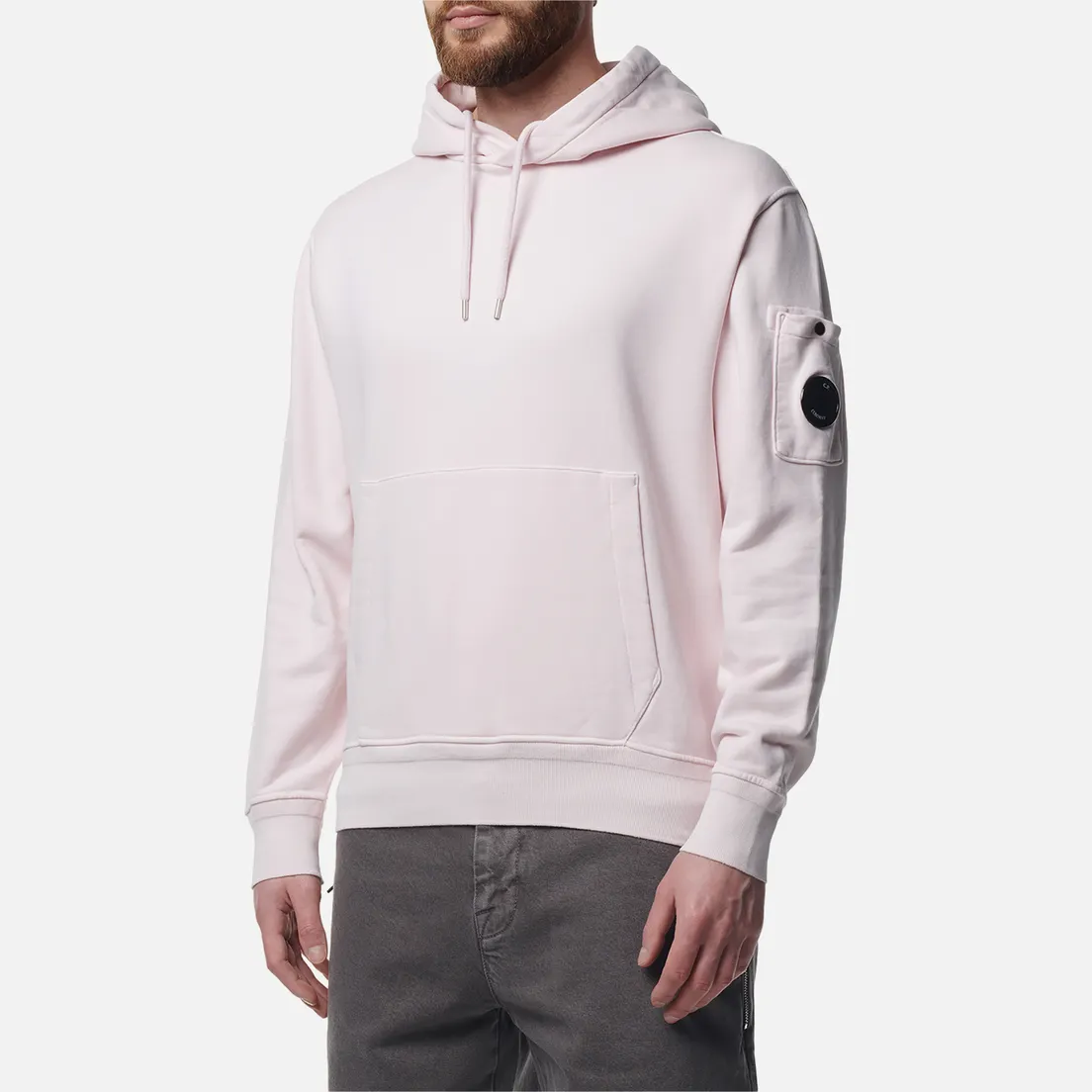C.P. Company Мужская толстовка Cotton Diagonal Fleece Lens Hoodie Resist Dyed