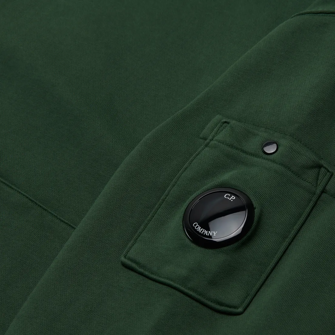 C.P. Company Мужская толстовка Cotton Diagonal Fleece Lens Hoodie Resist Dyed