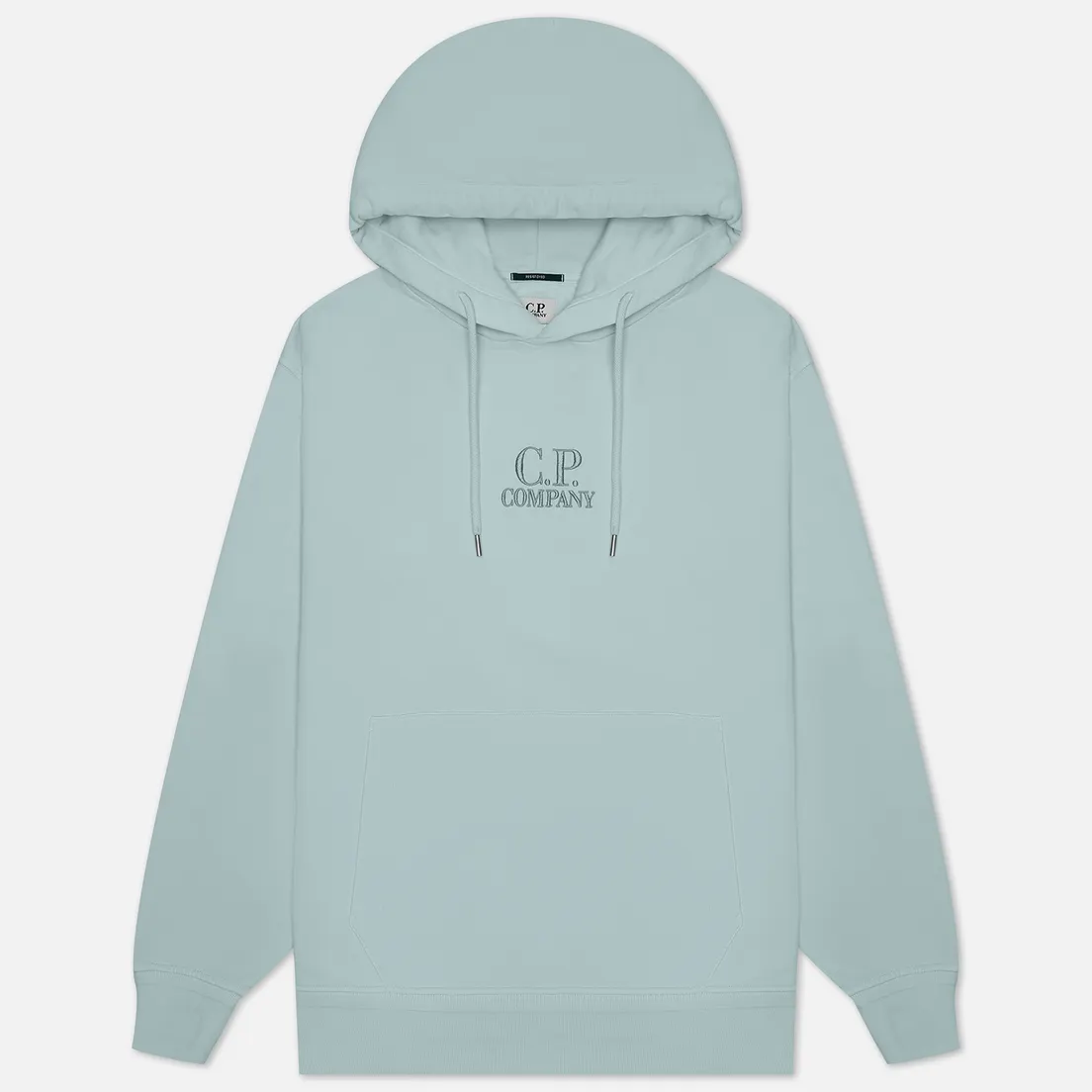 C.P. Company Мужская толстовка Cotton Diagonal Fleece Logo Hoodie Resist Dyed