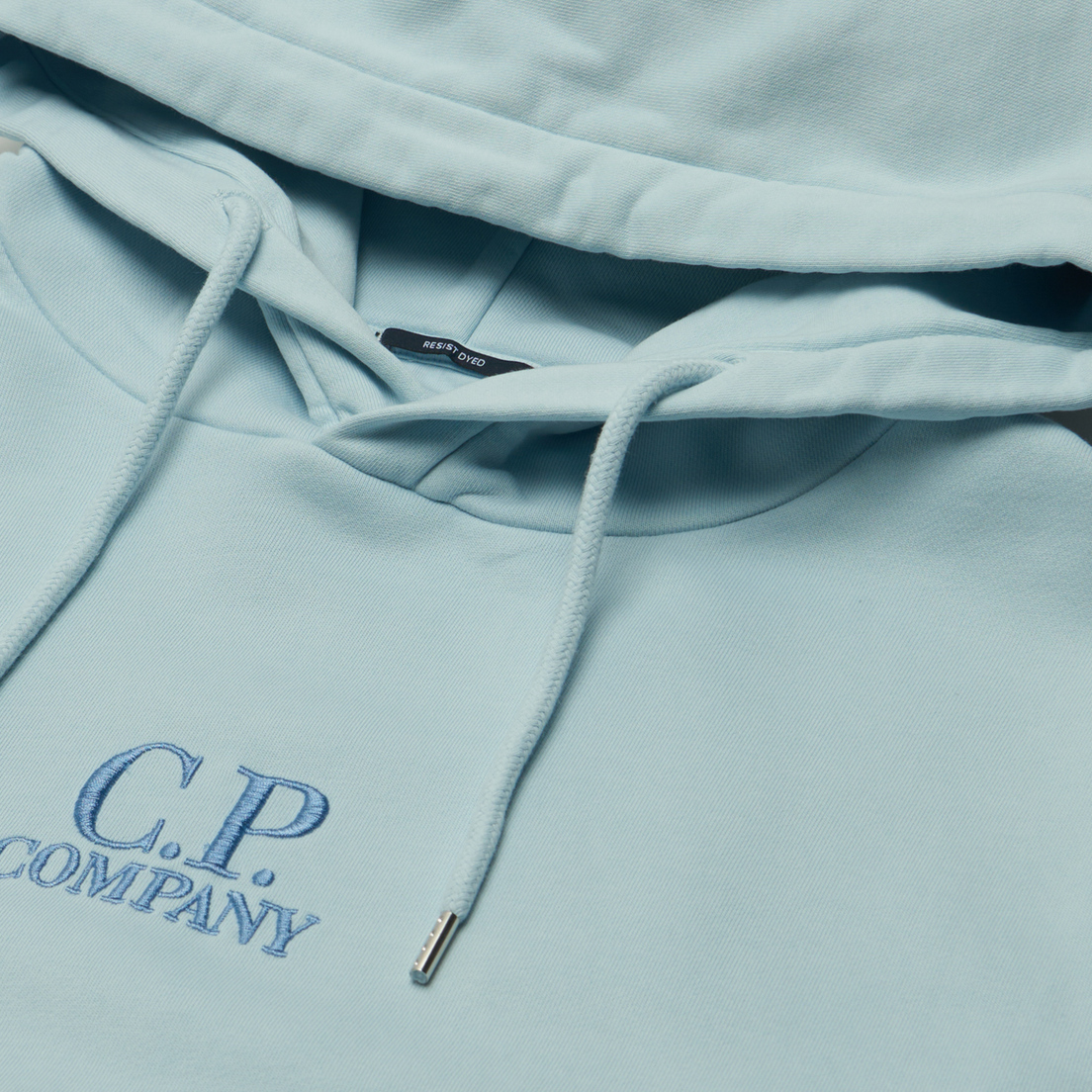 C.P. Company Мужская толстовка Cotton Diagonal Fleece Logo Hoodie Resist Dyed