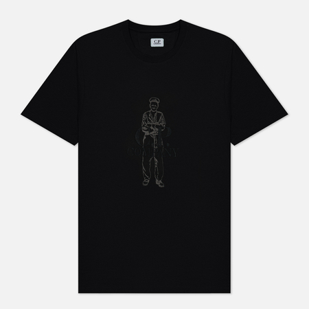 Мужская футболка CP Company 1020 Jersey British Sailor Graphic цвет чёрный размер XXXL 7490₽