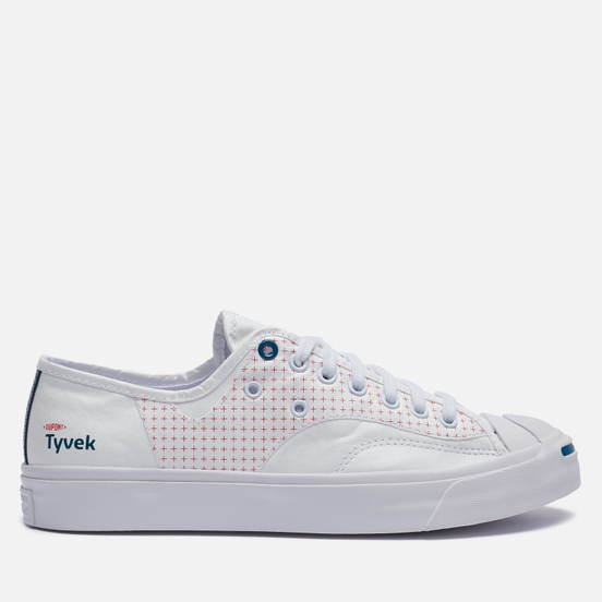 Кеды Converse Jack Purcell Gold Standard Ralley Tyvek Low White/Fiery Red