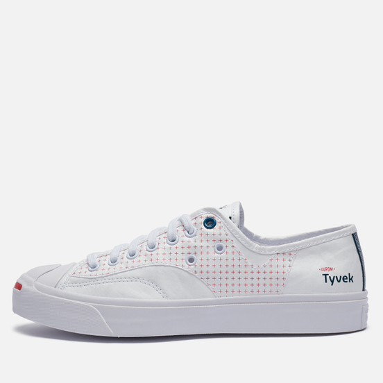 Кеды Converse Jack Purcell Gold Standard Ralley Tyvek Low White/Fiery Red
