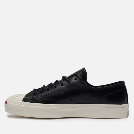 Мужские кеды Converse Jack Purcell Leather Low Black/Black/Egret