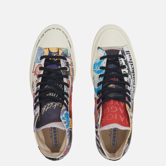 Мужские кеды Converse Chuck 70 Hi Beat The World Egret/Multi/Black