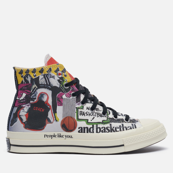 Мужские кеды Converse Chuck 70 Hi Beat The World Egret/Multi/Black