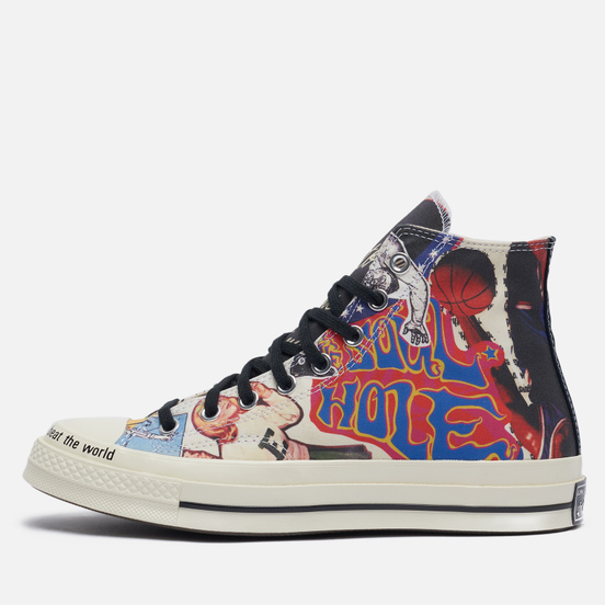 Мужские кеды Converse Chuck 70 Hi Beat The World Egret/Multi/Black