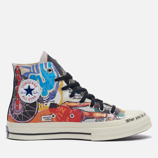 Мужские кеды Converse Chuck 70 Hi Beat The World Egret/Multi/Black