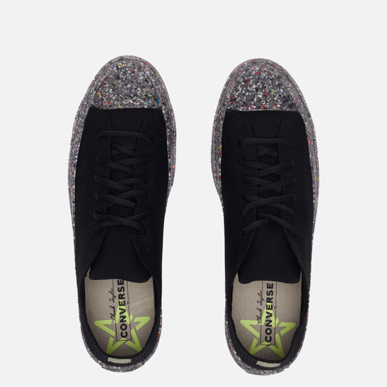 Мужские кеды Converse Chuck 70 Low Knit Renew Black/String/Barely Volt