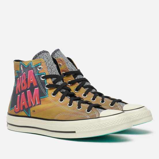 Мужские кеды Converse x NBA Jam Chuck 70 Brown/Solar Red/Electric Aqua