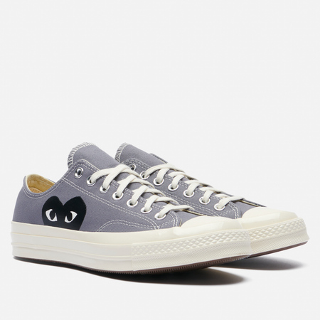 фото Мужские кеды converse x comme des garcons play chuck 70 low, цвет серый, размер 36.5 eu