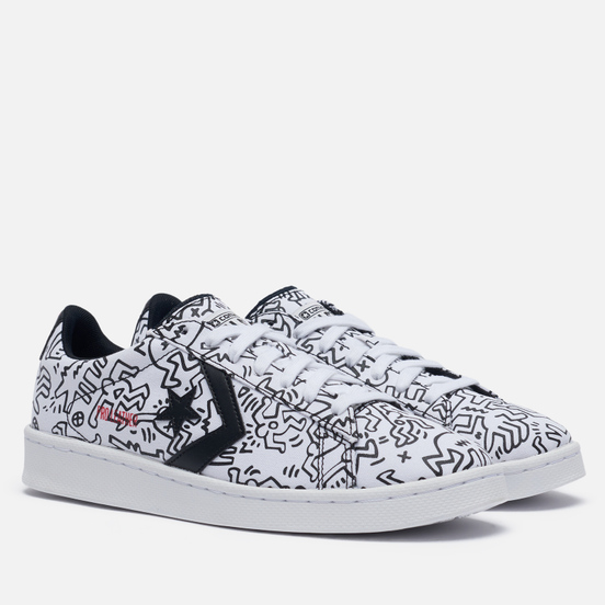 Кеды Converse x Keith Haring Pro Leather Low White/Black/Red