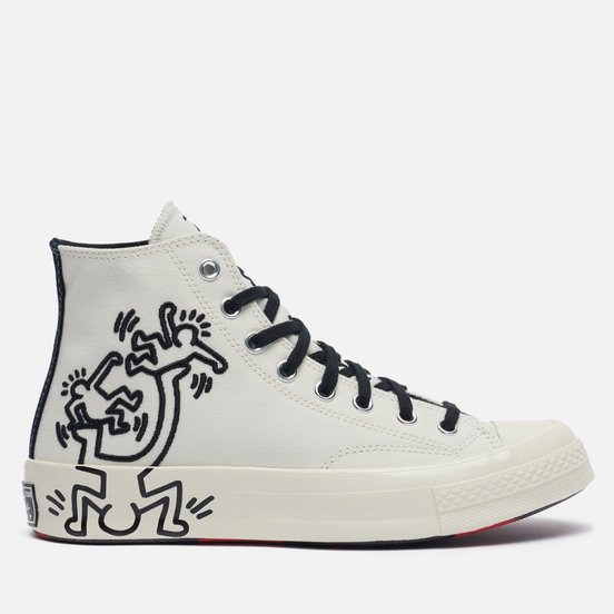 Мужские кеды Converse x Keith Haring Chuck 70 Hi Egret/Black/Red