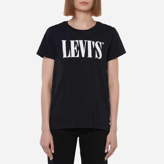 Женская футболка Levi's The Perfect Logo Caviar