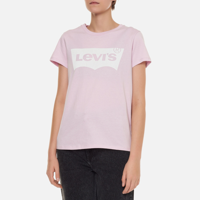 Женская футболка Levi's, цвет розовый, размер L 17369-1652 The Perfect Seasonal Batwing - фото 3