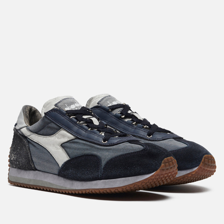 фото Мужские кроссовки diadora heritage equipe dirty stone wash, цвет синий, размер 41 eu