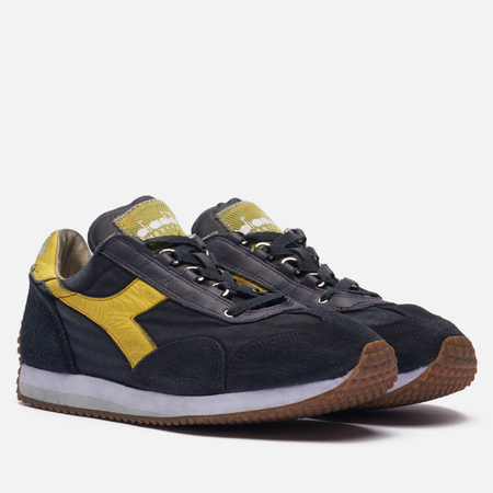 фото Мужские кроссовки diadora heritage equipe dirty stone wash, цвет чёрный, размер 40.5 eu