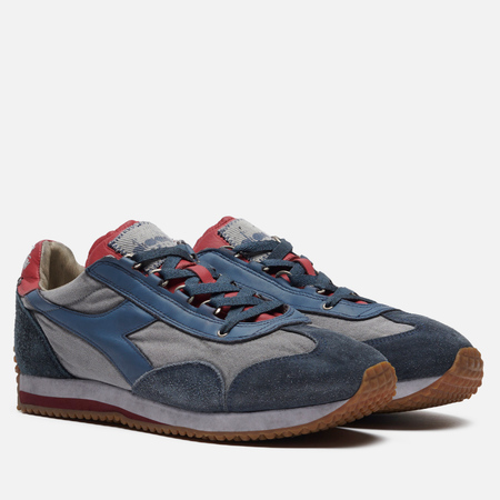 фото Мужские кроссовки diadora heritage equipe dirty stone wash, цвет синий, размер 40.5 eu