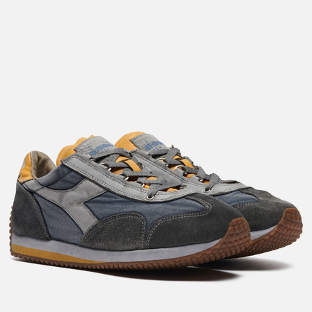 фото Мужские кроссовки diadora heritage equipe dirty stone wash, цвет синий, размер 40.5 eu