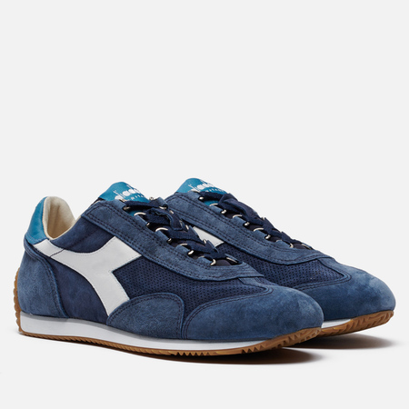 фото Мужские кроссовки diadora heritage equipe suede stone wash, цвет синий, размер 40.5 eu