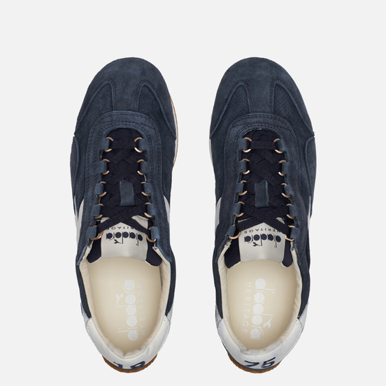 Мужские кроссовки Diadora Heritage Equipe Suede Stone Wash Blue Denim/White