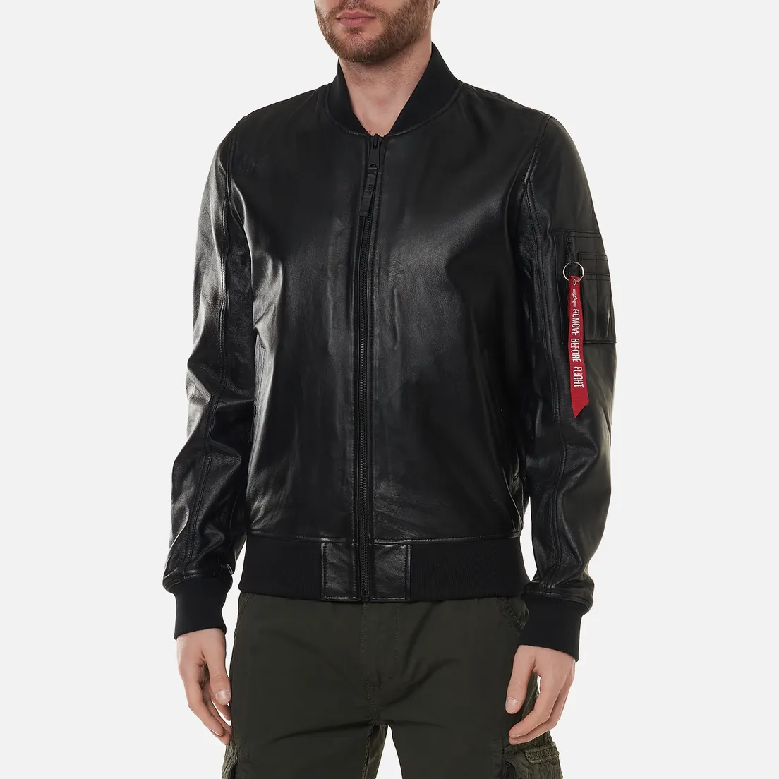Alpha Industries Мужская куртка бомбер MA-1 Leather LW II