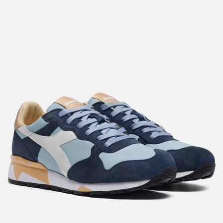 фото Мужские кроссовки diadora heritage trident 90 s. stone wash, цвет синий, размер 40.5 eu