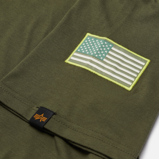 Мужская футболка Alpha Industries NASA Space Shuttle Dark Green