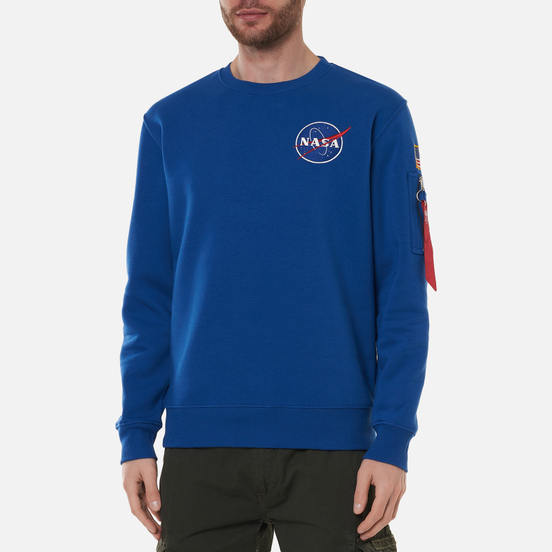 Мужская толстовка Alpha Industries NASA Space Shuttle NASA Blue