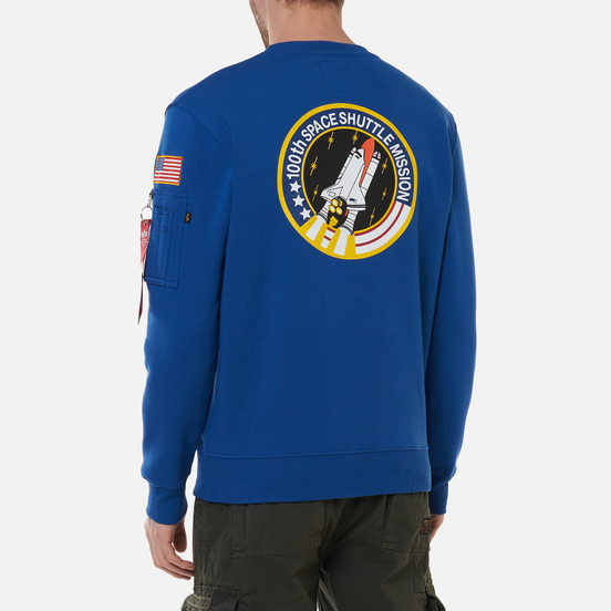 Мужская толстовка Alpha Industries NASA Space Shuttle NASA Blue