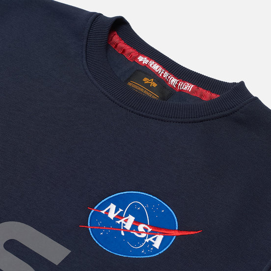 Мужская толстовка Alpha Industries NASA Reflective Replica Blue