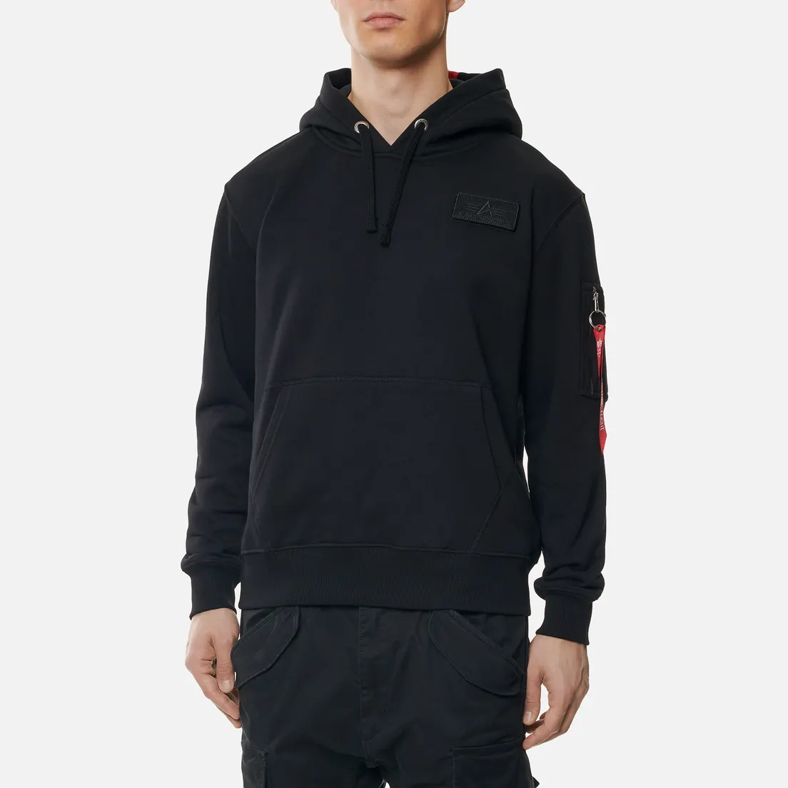 Alpha Industries Мужская толстовка Red Stripe Hoody