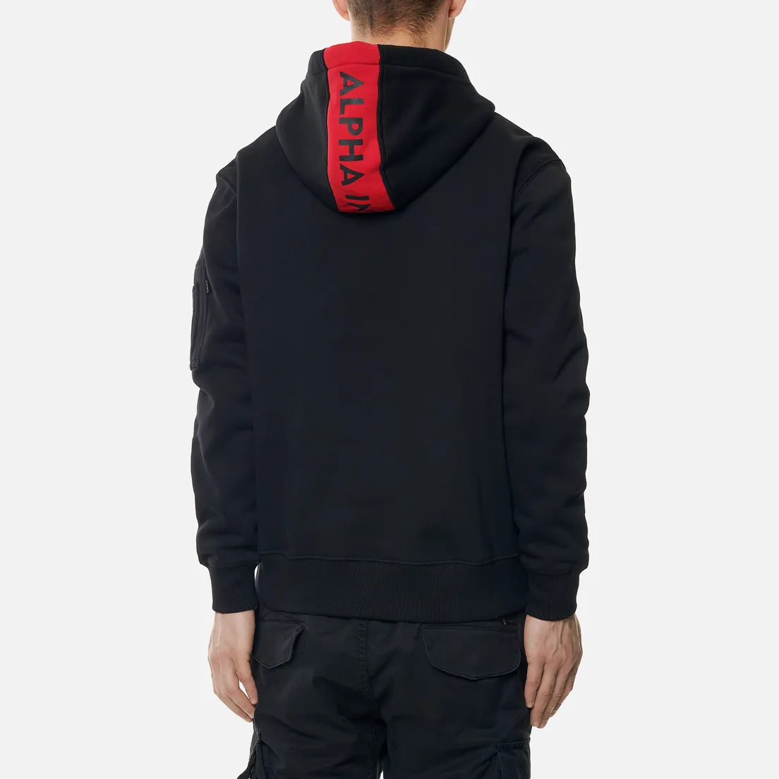 Alpha Industries Мужская толстовка Red Stripe Hoody