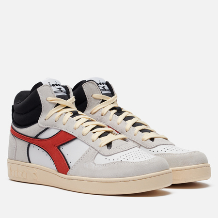 фото Мужские кроссовки diadora magic basket demi cut suede leather, цвет белый, размер 40.5 eu