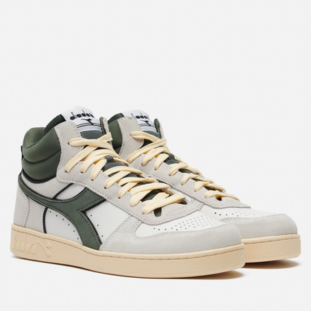 фото Мужские кроссовки diadora magic basket demi cut suede leather, цвет белый, размер 41 eu