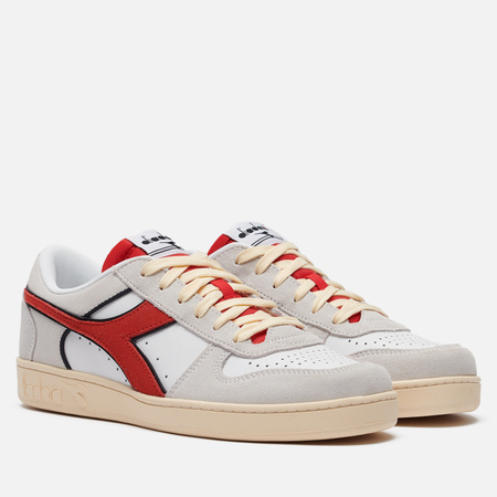 фото Мужские кроссовки diadora magic basket low suede leather, цвет белый, размер 40.5 eu