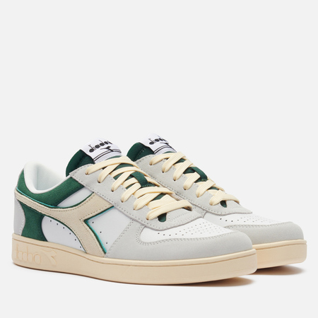 фото Кроссовки diadora magic basket low suede leather, цвет белый, размер 40.5 eu