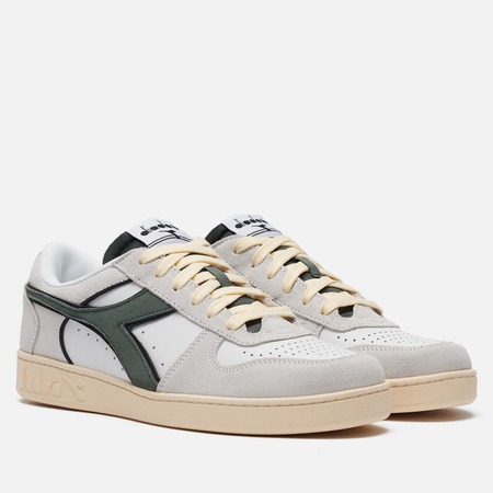 фото Мужские кроссовки diadora magic basket low suede leather, цвет белый, размер 40.5 eu
