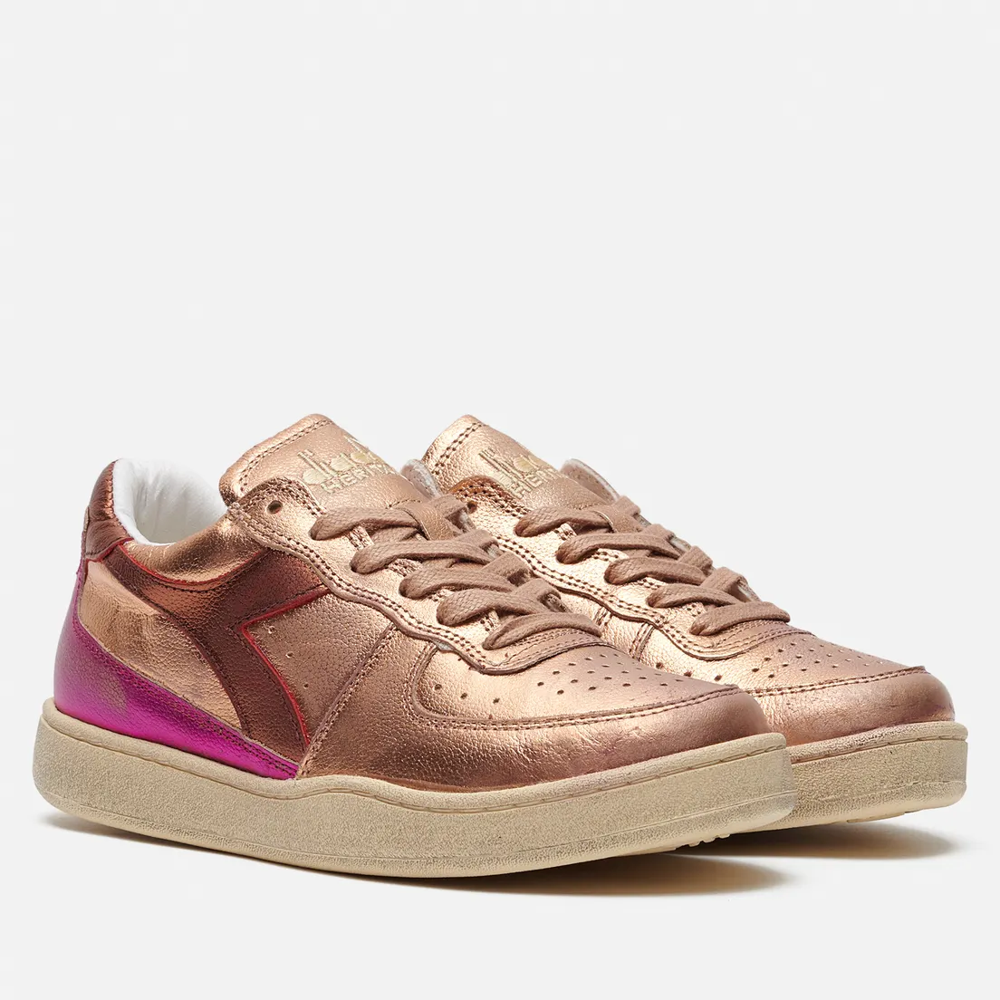 Diadora Heritage Женские кроссовки Mi Basket Row Metallic Used