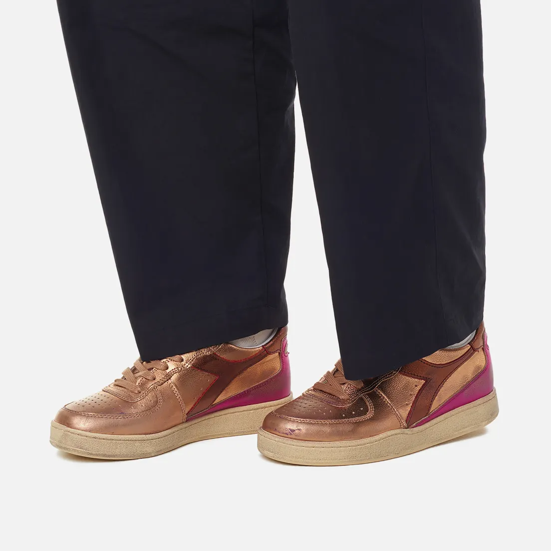 Diadora Heritage Женские кроссовки Mi Basket Row Metallic Used