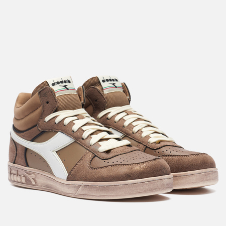 фото Кроссовки diadora magic basket demi stained, цвет коричневый, размер 37 eu