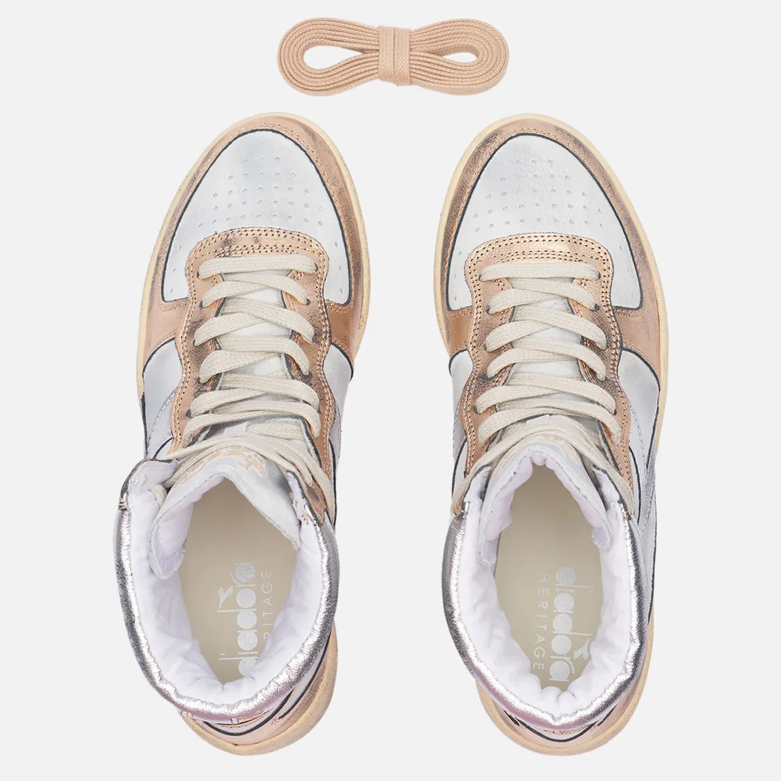 Diadora Heritage Мужские кроссовки Mi Basket Metallic Pigskin Used