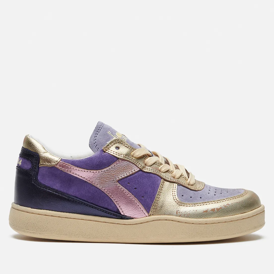Diadora Heritage Женские кроссовки Mi Basket Low Metal Pigskin Used
