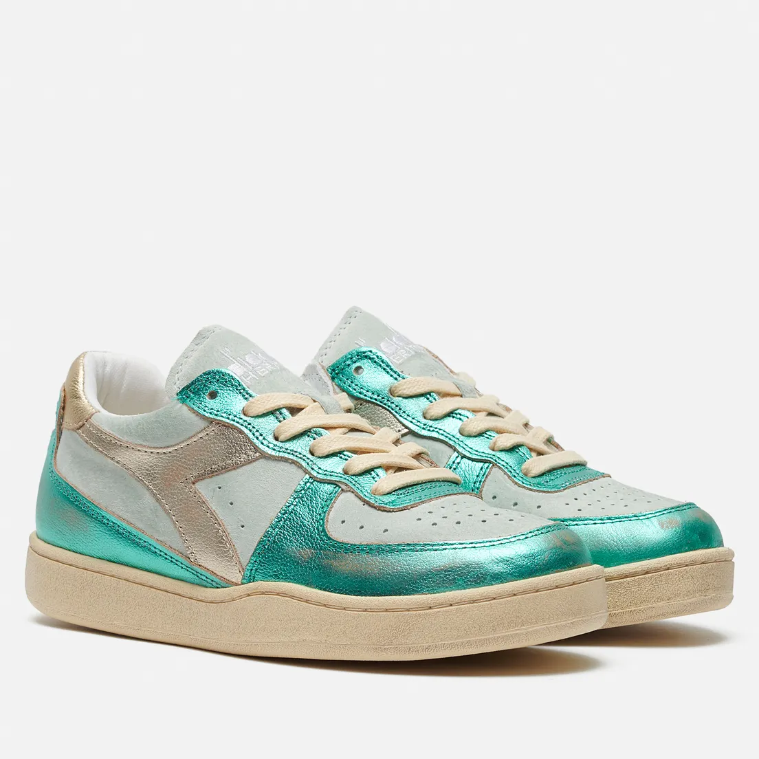 Diadora Heritage Женские кроссовки Mi Basket Low Metal Pigskin Used