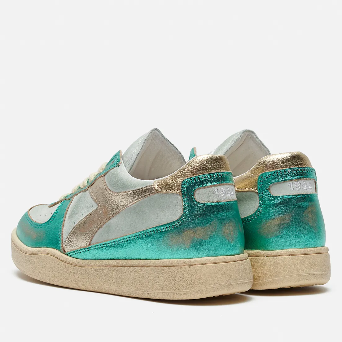 Diadora Heritage Женские кроссовки Mi Basket Low Metal Pigskin Used